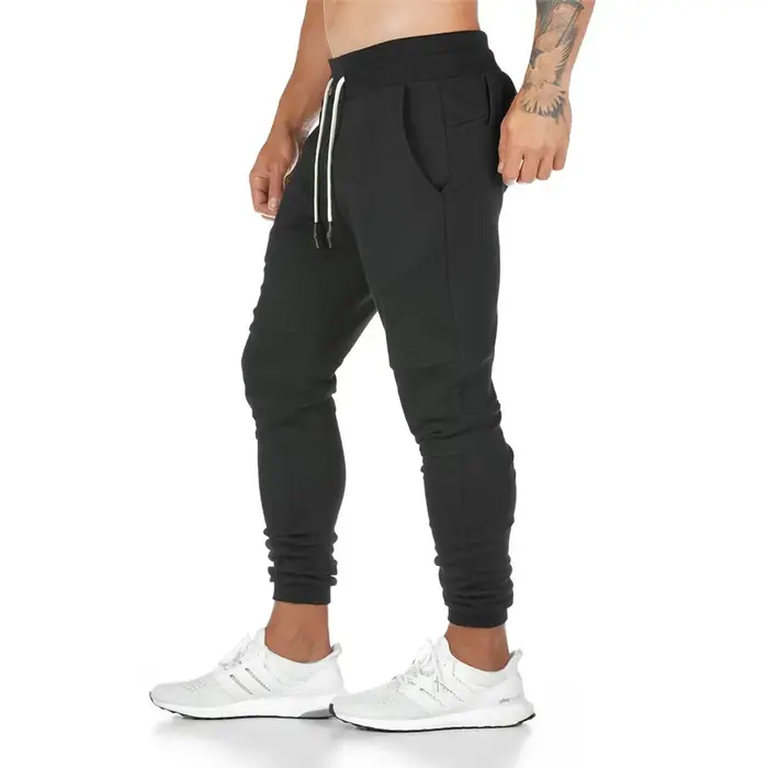 Joggers pantalons de survêtement hommes pantalons décontractés couleur unie salle de sport Fitness v