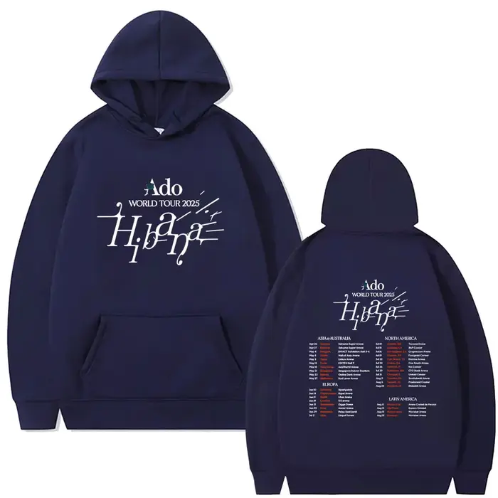 Ado World Tour 2025 Hibana Double face sweat à capuche imprimé hommes femmes mode Style japonais survêtement