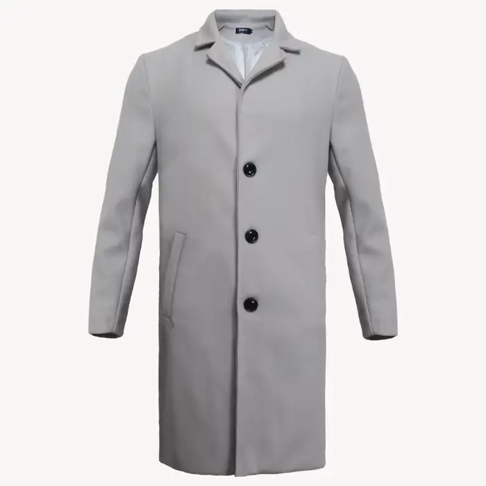 Vestes Streetwear pour hommes, couleur unie, vêtements d'extérieur et manteaux décontractés, simple boutonnage, revers en laine, veste pour printemps et hiver