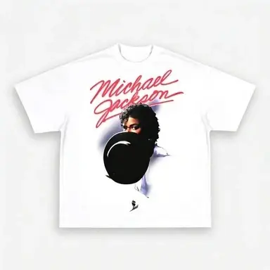 T-shirt à imprimé graphique Hot Salute To Michael Jackson MJ pour femmes et hommes, col rond, coton,