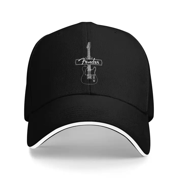 Casquettes de baseball Fender The Original Telecaster Guitar Schematic, casquette tendance pour femm