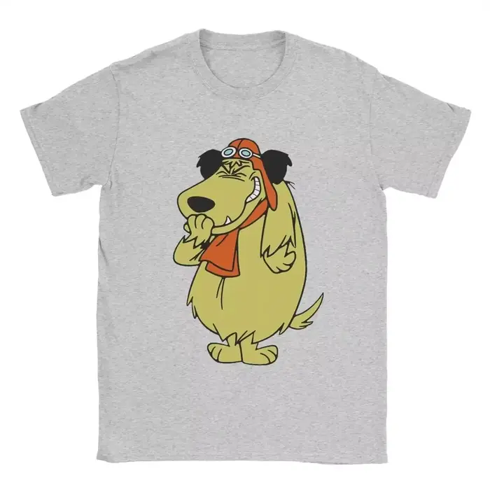 Muttley Wacky Races hommes T-Shirt dessin animé drôle coton t-shirts col rond à manches courtes