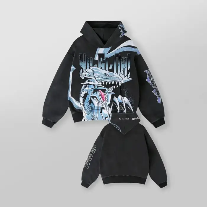 Yu-gi-oh sweat à capuche graphique ensembles pour hommes Grunge Streetwear sweat coton haute qualité