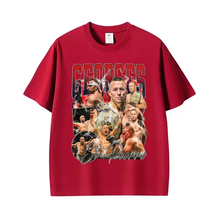 T-shirt graphique vintage Georges St Pierre GSP, cadeau pour homme, t-shirts classiques de haute qua