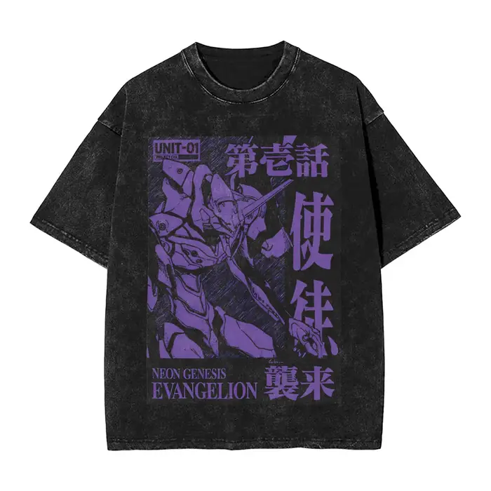 T-shirt vintage délavé EVA Unit-01