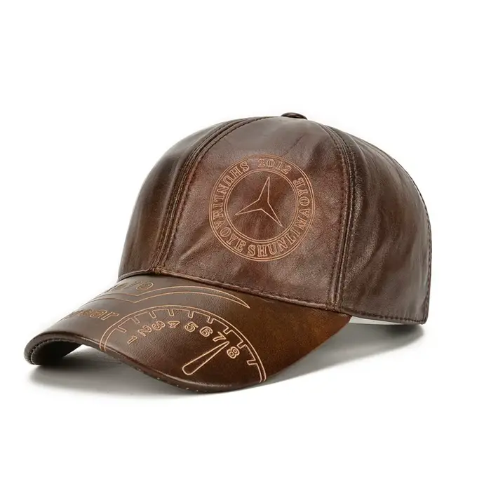 Casquette de Baseball en cuir de vache véritable pour homme, chapeau décontracté, Protection des ore