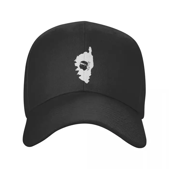 Casquette de baseball personnalisée avec carte du drapeau de Corse pour hommes et femmes, ajustable,