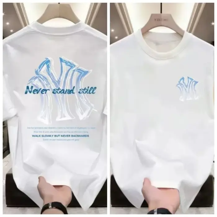 Offre Spéciale – Nouvelle Collection Été 2026 – T-shirt Homme en Coton Épais à Manches Courtes – Cou