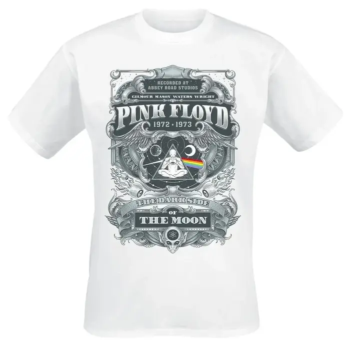 DSOTM 1972 Pink Floyd Band T-Shirt 100% coton