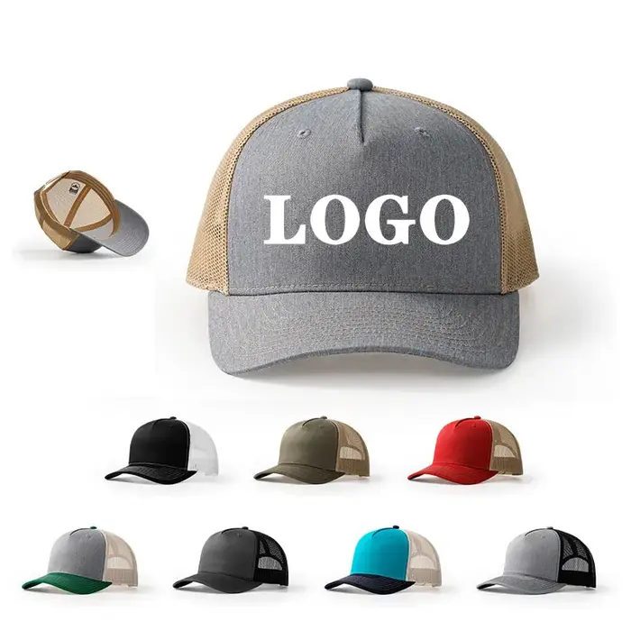 Casquette de camion en maille respirante, chapeaux de papa, bloc de couleurs, haute qualité, Logo brodé personnalisé, pare-soleil, casquette Snapback