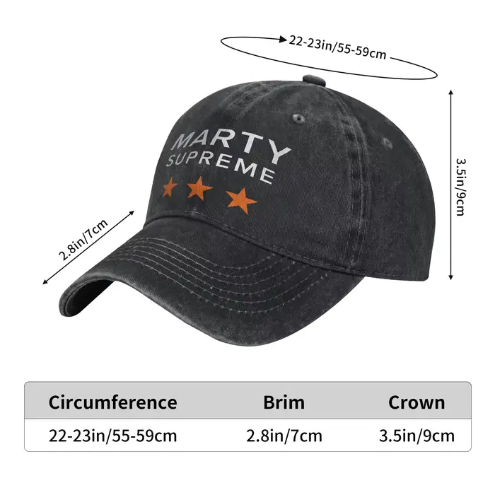 Casquette imprimée Marty Supreme pour hommes et femmes