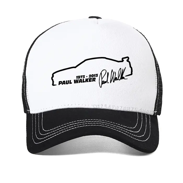 Casquette de baseball unisexe Paul Walker Fast And Furious, chapeau de camionneur en maille respiran