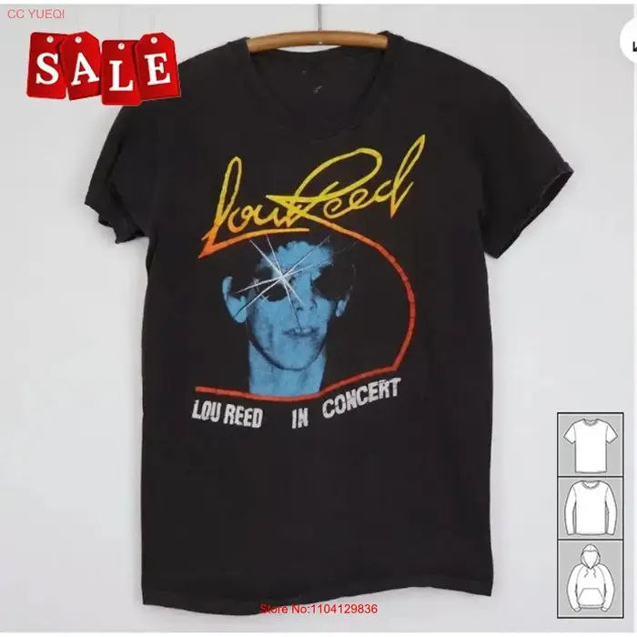 T-shirt Lou Reed In Concert pour les fans, taille S à 5XL, NH194, vintage, imprimé délavé, pour un usage quotidien, polyvalent, respirant, tendance