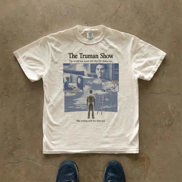 T-shirt The Truman Show avec affiche de film, t-shirt graphique vintage Y2K, t-shirt graphique pour 