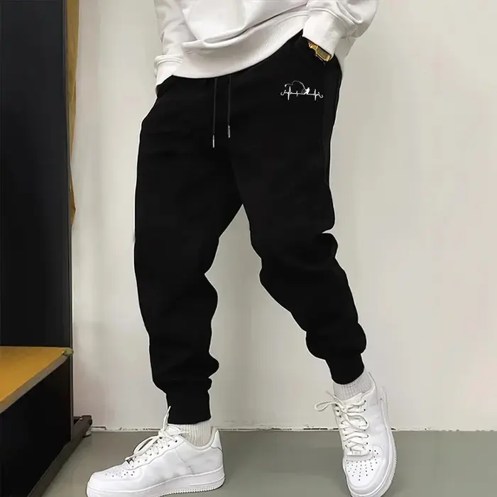 Pantalon de survêtement pour homme, imprimé, décontracté, long, pour activités de plein air, course à pied, sport, jogging, taille élastique, mode streetwear, vêtements de sport.