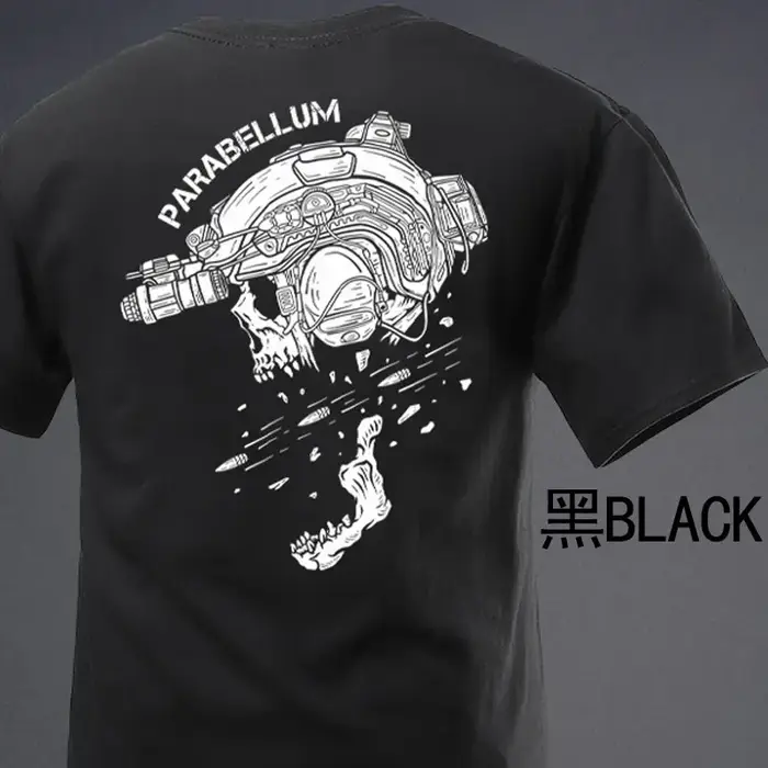 Parabellum The Fired Bullet mode T-Shirts Streetwear 100% coton hauts amples respirant t-shirt passi