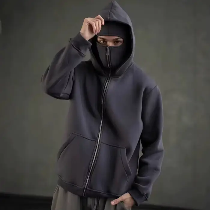 Cagoule à capuche zippée pour homme