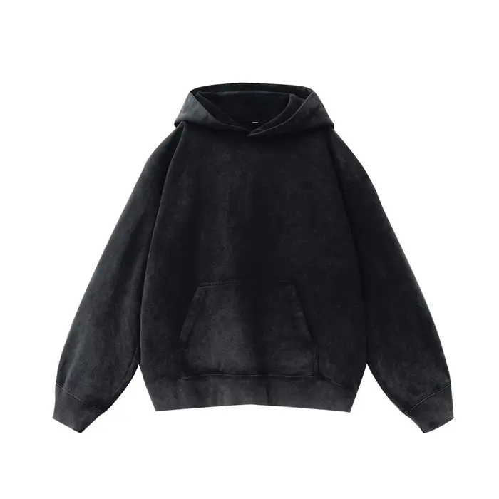 Sweat à capuche rétro délavé 400G, coupe oversize, en velours fin, nouvelle collection automne