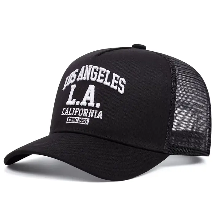 KubANGELES-Casquette en filet pour hommes et femmes, chapeau de camionneur américain, sports de plei