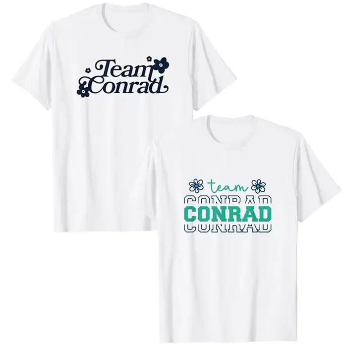 Team Conrad Floral Humor Graphic Tee
