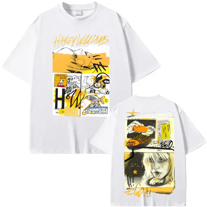 Ego Black Tee Hayley Williams's même style unisexe été t-shirt manches femmes/hommes 100 % coton t-s