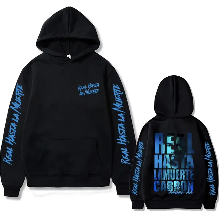 Sweat à capuche imprimé Real Hasta La Muerte pour hommes et femmes