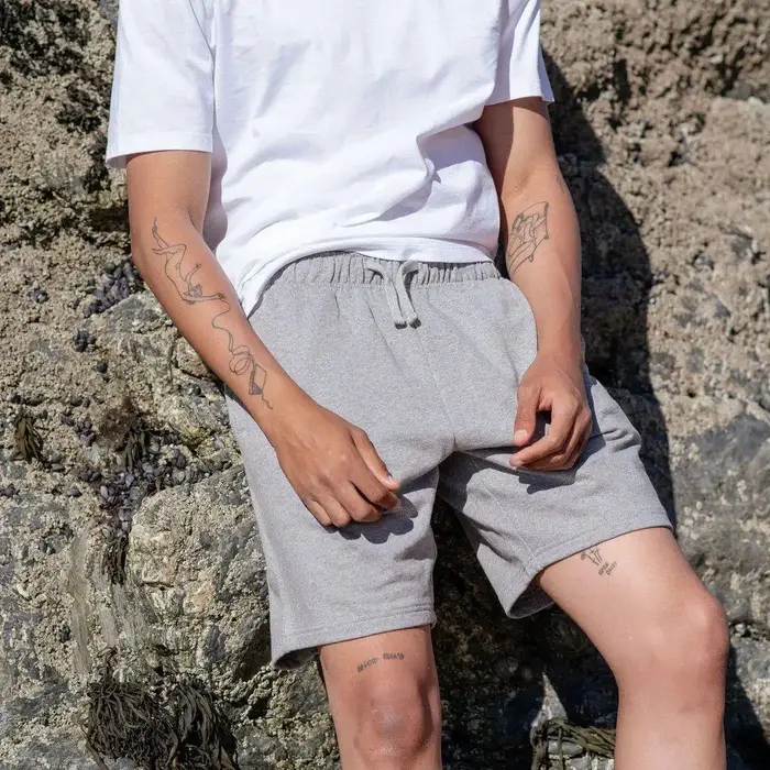 Shorts en jersey de coton biologique pour homme été 2026 : Shorts de sport décontractés avec poches