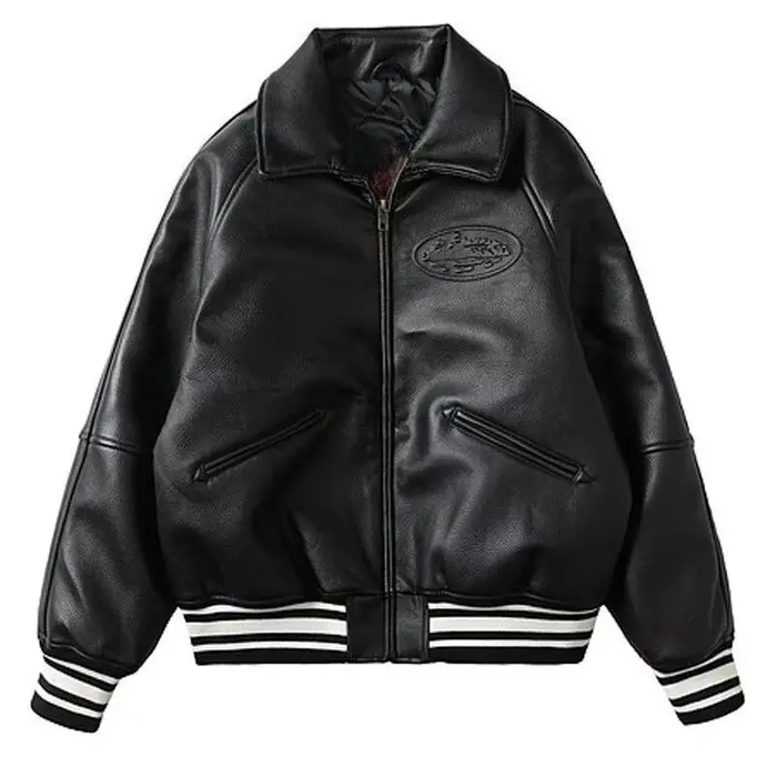 Vestes bombardier en cuir PU pour hommes, Streetwear, Trench-coat, coupe-vent pour hommes, vestes re