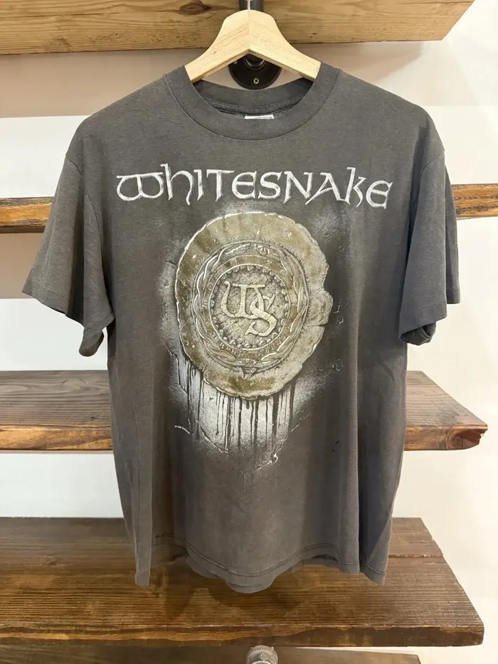 T-shirt rétro double face « White Snake Tour » 1988