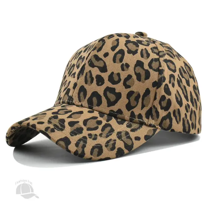 Casquette de baseball à imprimé léopard pour hommes et femmes, chapeau haut de forme rond, ombrage s
