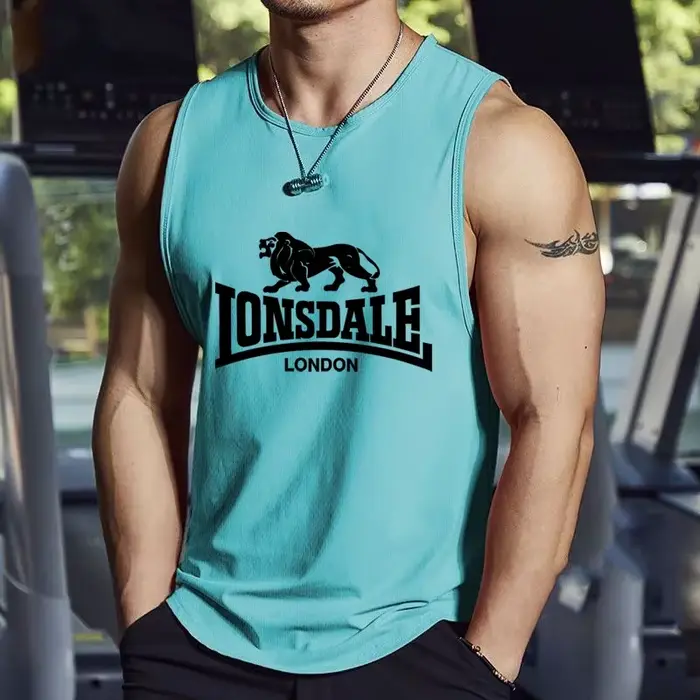 T-shirt et gilet pour homme imprimés en 3D Lion Lonsdale 2026