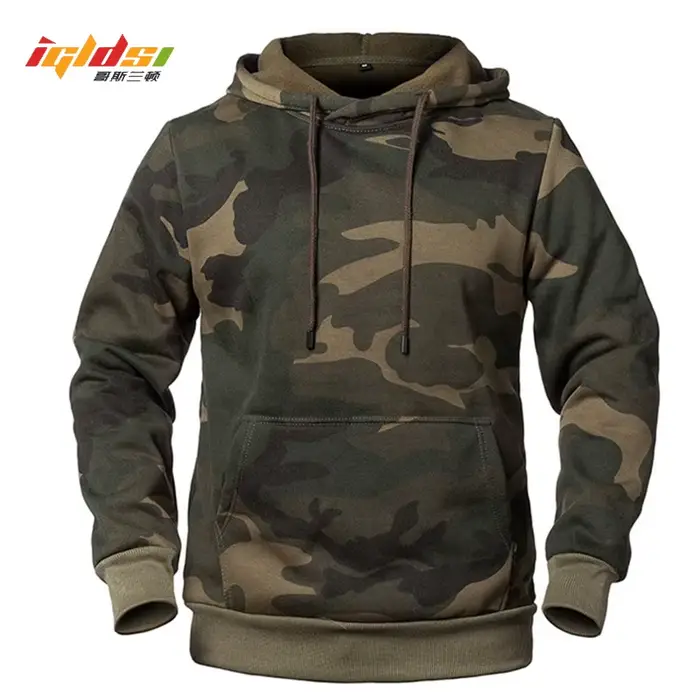 Sweat-shirt à capuche camouflage pour homme