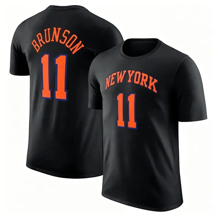 T-shirt de sport respirant Brunson 11 en coton 100% pour homme, maillot de basket-ball tendance de l
