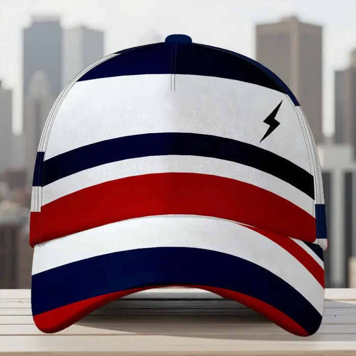 1 casquette snapback réglable avec un motif de rayures abstraites, idéale pour les activités de rue 