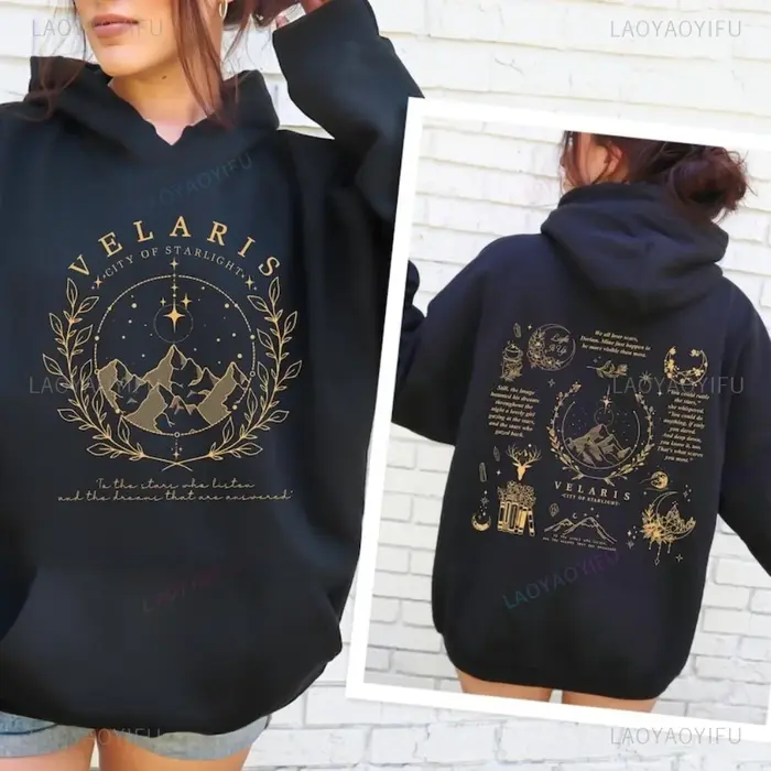 Velaris sweat à capuche cour de nuit inspiré ville de Starlight Fantasy Merch SJM-inspiration unisex
