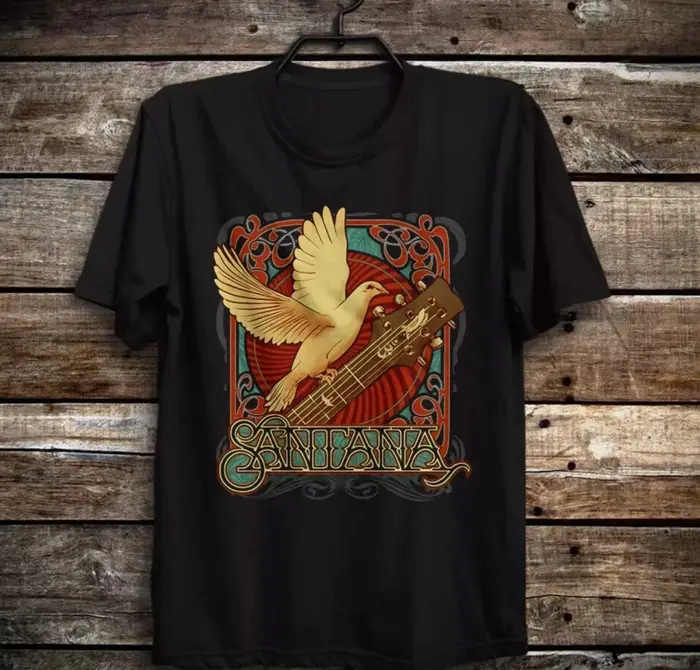 T-shirt unisexe pour hommes, Latin Rock Santana Tommy Anthony Carlos Santana