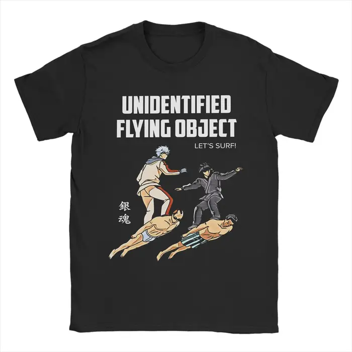 Hommes Gintama permet de Surf Gintoki T-Shirt 100% coton vêtements Vintage à manches courtes col ron