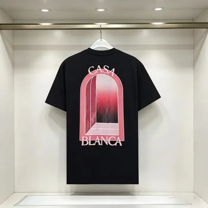 T-shirt Famille Imprimé Porte Fantaisie de Casablanca 2026 – Haut de Gamme Unisexe Ample pour le Spo