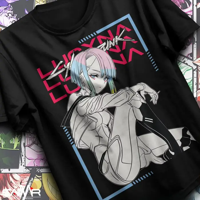 T-shirt Cyber Edgerunners, à la mode, best-seller, avec image graphique de Lucy, surdimensionné, vêt