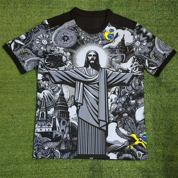 Le nouveau T-shirt pour hommes d'été 2025 avec impression de motifs de jésus en 3D est un vêtement d