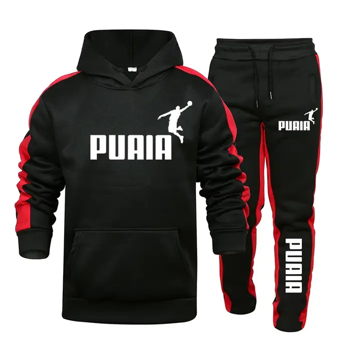 Automne hiver populaire hommes survêtement sweats à capuche + pantalons de Jogging ensemble quotidie