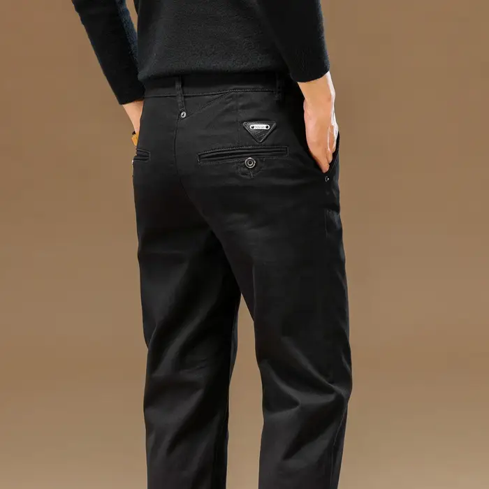 Pantalon baggy décontracté pour hommes, pantalon d'affaires, vêtements masculins, classique, monochr