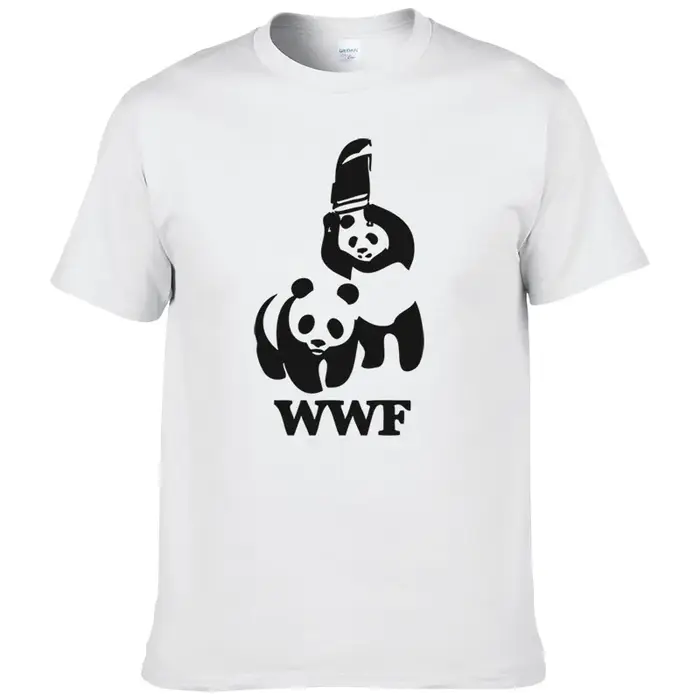 Panda comédie à manches courtes Cool Camiseta T-shirt hommes T-shirt mode d'été T-shirt drôle # 188