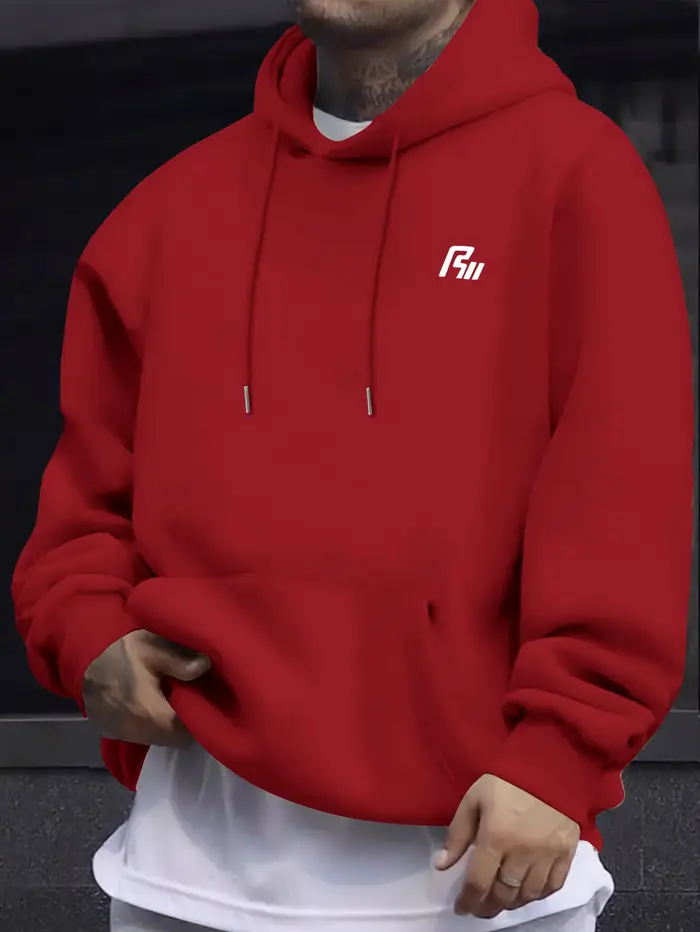 Sweat-shirt à capuche pour homme et femme. Sweat à capuche oversize à manches longues avec petit motif graphique sur la poitrine, basique, décontracté, pour le quotidien et le style urbain