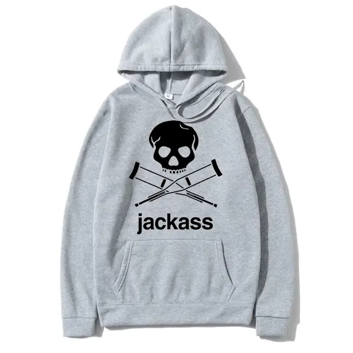 Jackass – sweat à capuche noir avec Logo graphique imprimé pour homme et femme