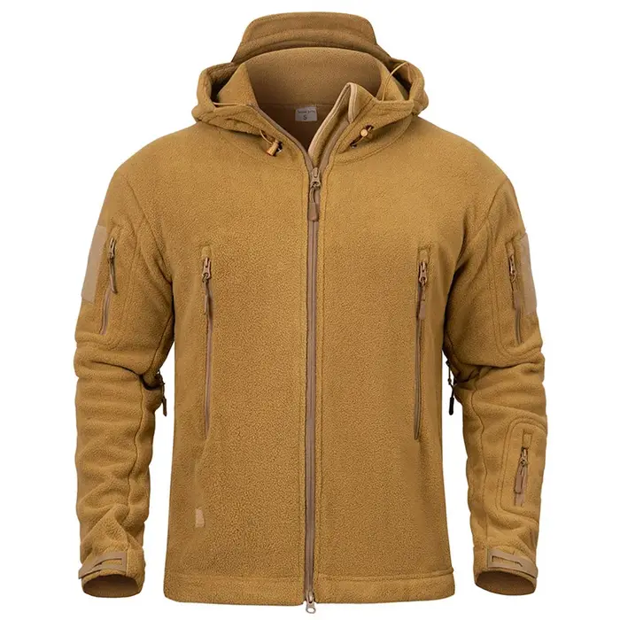 Veste à capuche polaire tactique d'hiver pour hommes