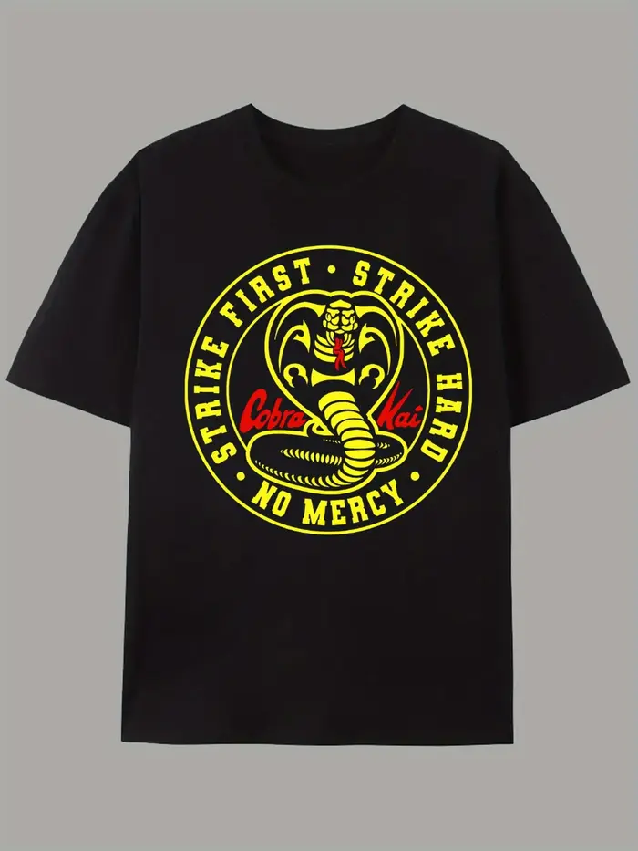 T-shirt graphique pour hommes Strike First No Mercy