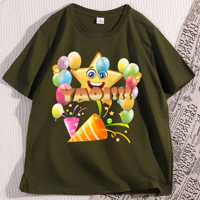 Pastel Yaoi esthétique t-shirt décontracté coton à manches courtes col rond t-shirts doux Kawaii graphique