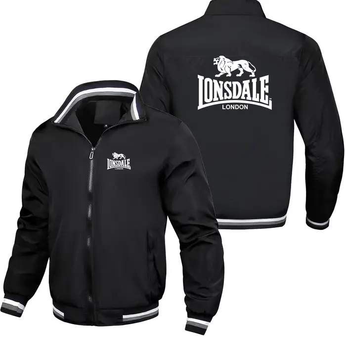 LONSDALE Veste de mode pour homme printemps-automne, style urbain, décontractée, avec fermeture écla