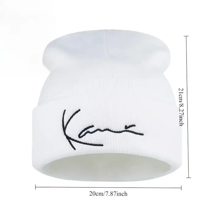 Karl Kani – chapeau tricoté avec lettres rétro brodées pour hommes et femmes, chapeau tricoté à capu